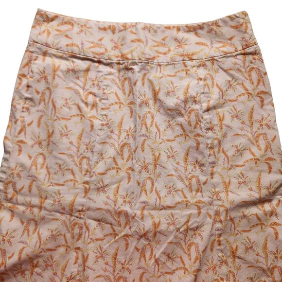 GAP Womens Size 6 Stretch A-line Skirt Y2K Summer Floral Peachy Pink - Picture 5 of 8